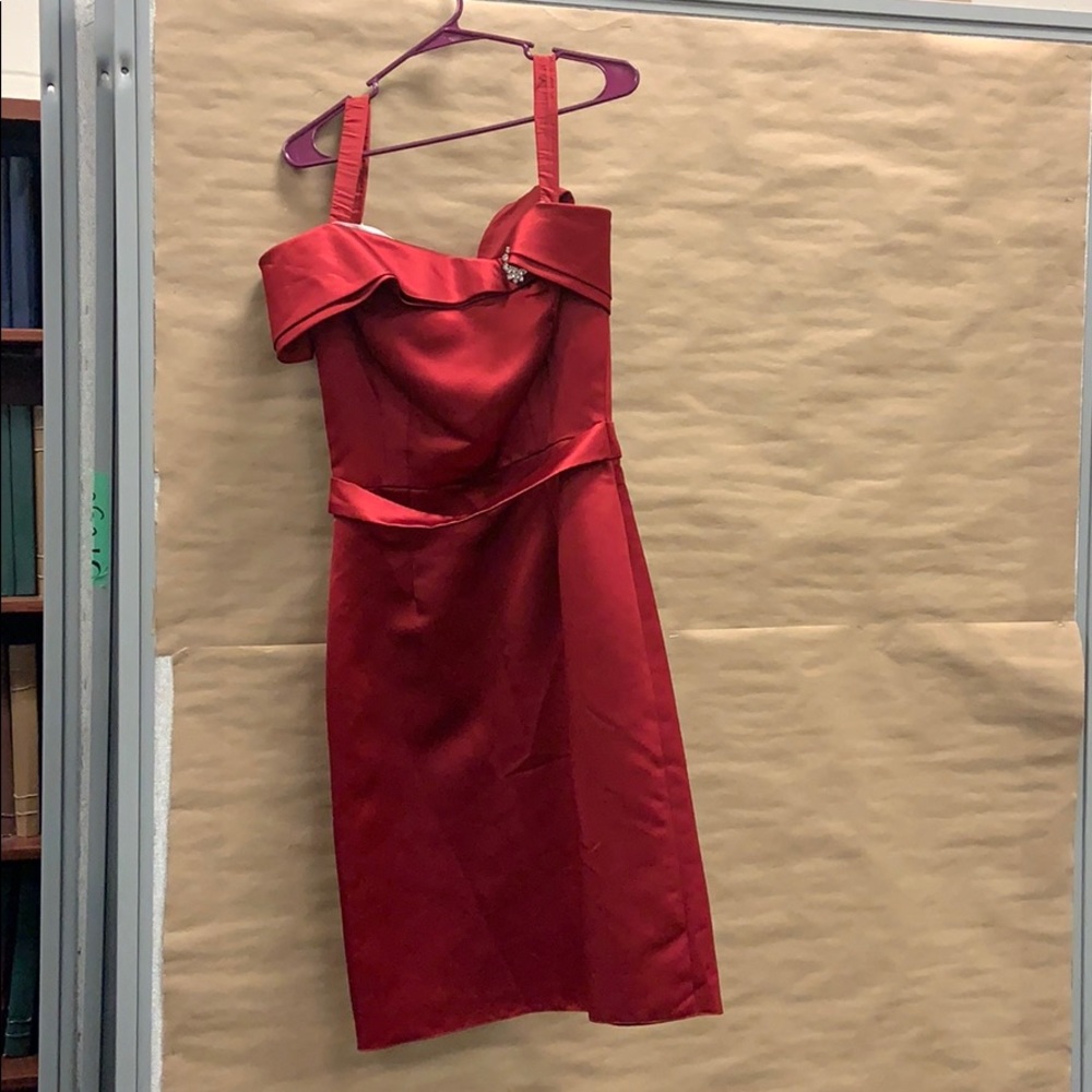 burgundy dress